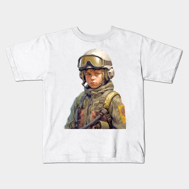 Innocent Valor: The Courageous Journey of a Young Soldier Kids T-Shirt by Unboxed Mind of J.A.Y LLC 